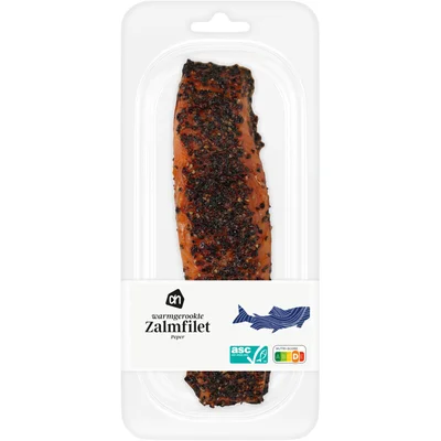 AH Warmgerookte zalmfilet peper