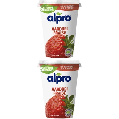 Alpro Plantaardig variatie aardbei 2-pack