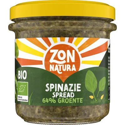 Zonnatura Spinazie spread 64% groente