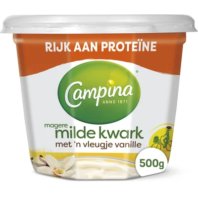 Campina Magere milde kwark met vleugje vanille