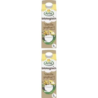 Arla Bio vanille yoghurt halfvol 2-pack
