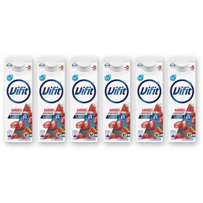 Vifit Drinkyoghurt aardbei 6-pack