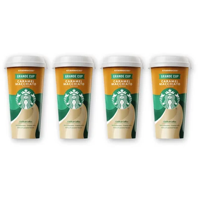 Starbucks Caramel macchiato grande cup 4-pack