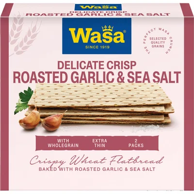 Wasa Delicate crisp roasted garlic & sea salt