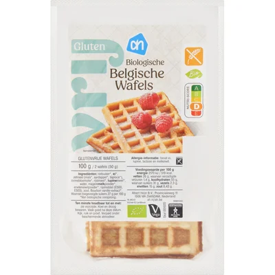 AH Glutenvrij Biologische Belgische wafels