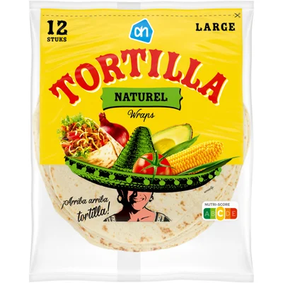 AH Tortilla naturel wraps large 12 stuks