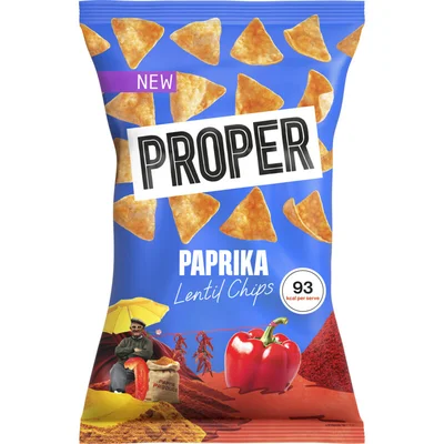 Proper Paprika lentil chips