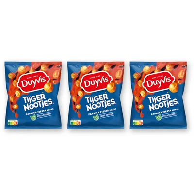 Duyvis Tijgernootjes paprika fiesta 3-pack