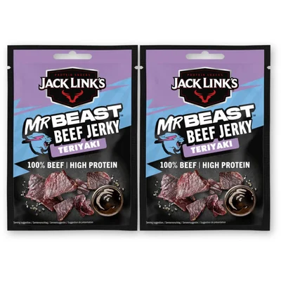 Jack Link's Mr beast beef jerky teriyaki 2-pack