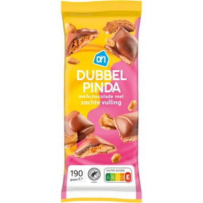 AH Reep melkchocolade dubbel pinda