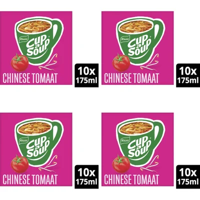 Knorr Cup-a-soup chinese tomaat 10-pack 4-pack