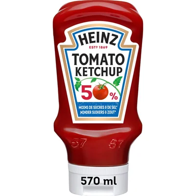 Heinz Tomato ketchup 50% minder suikers & zout