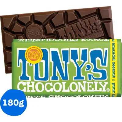 Tony's Chocolonely Reep puur amandel zeezout