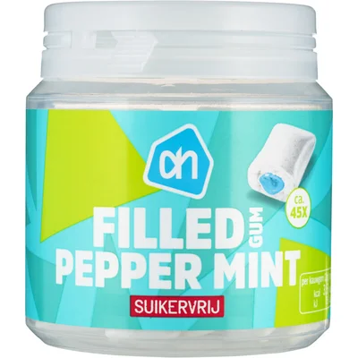 AH Filled peppermint kauwgom suikervrij