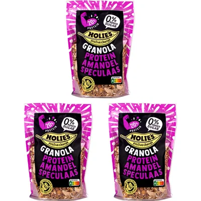 Holie's Granola protein amandel speculaas 3-pack