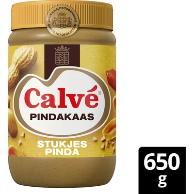 Calvé Pindakaas met stukjes pinda