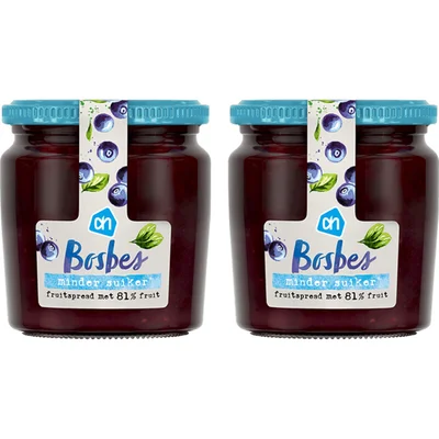 AH AH Fruitspread bosbes 2-pack
