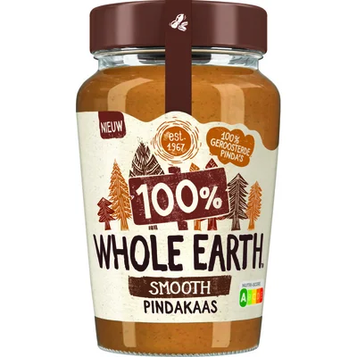 Whole earth Smooth 100% pindakaas