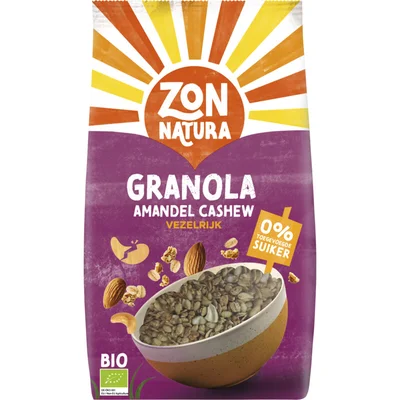 Zonnatura Granola amandel cashew vezelrijk