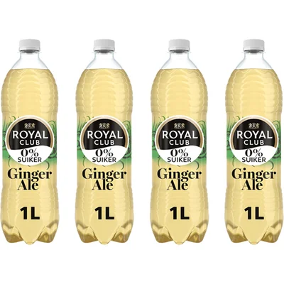 Royal Club Ginger ale 0% suiker 4-pack