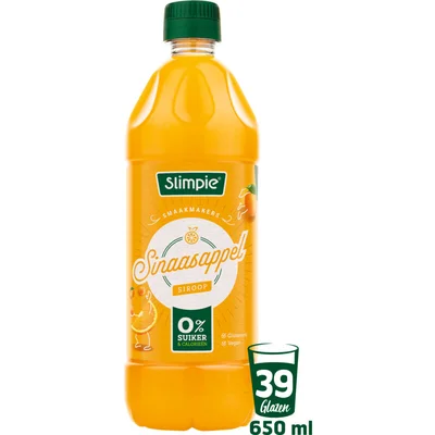 Slimpie Sinaasappel siroop 0% suiker