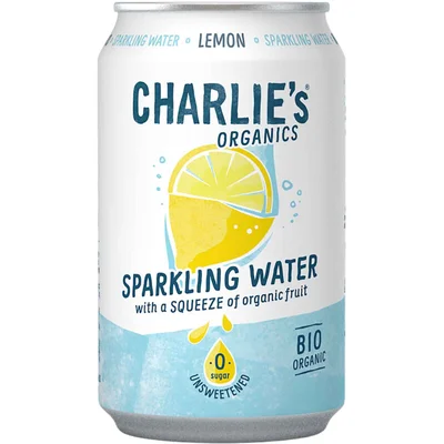 Charlie's Organics sparkling water lemon
