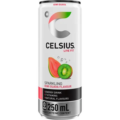 Celsius Sparkling kiwi guava flavour