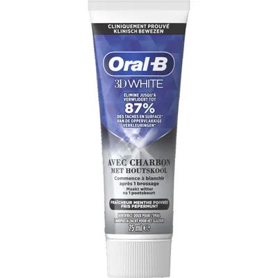 Oral-B 3D White met houtskool tandpasta