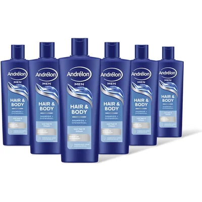 Andrélon Men hair & body shampoo 6-pack