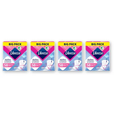 Libresse Dailies reg inlegkruisjes big pack 4 pck
