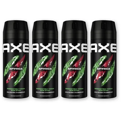 Axe Africa deodorant bodyspray 4-pack