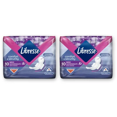 Libresse Maxi goodnight wings maandverband 2-pack