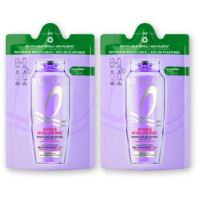 L'Oréal Paris Elvive Hydra hyaluronic shampoo refi 2-pack