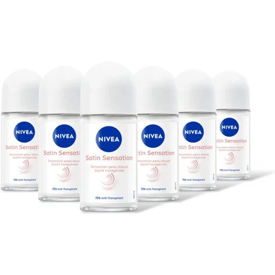 NIVEA Satin sensation anti transpirant rol 6pk