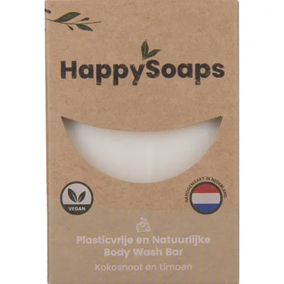 HappySoaps Happy body bar kokosnoot & limoen