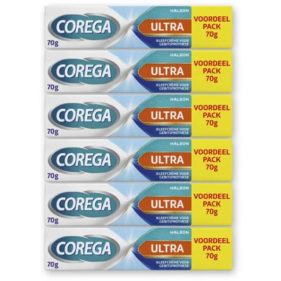 Corega Ultra kleefcreme gebitsprothese vrdl 6pk