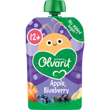 Olvarit Knijpfruit apple, blueberry 12m+