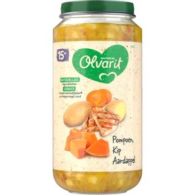 Olvarit Pompoen kip aardappel 15m+