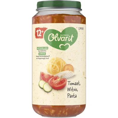 Olvarit Tomaat witvis pasta 12m+