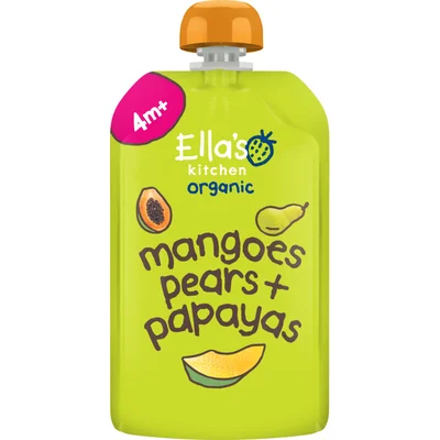 Ella's kitchen Knijpfruit mangoes+ pears +papayas 4m+