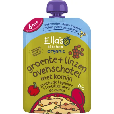 Ella's kitchen Groente ovenschotel met linzen 6m+ bio