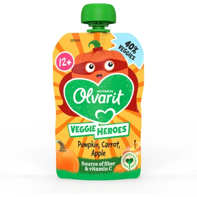 Olvarit Veggie heroes pumpkin, carrot 12m+