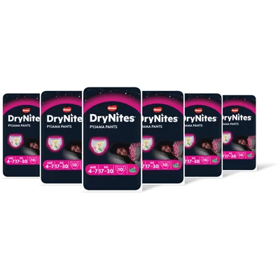 Huggies DryNites luierbroekje meisje 4-7 jr 6pck