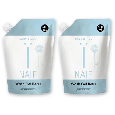 Naïf Baby & kids wash gel refill 2-pack