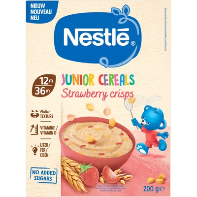 Nestlé Junior cereals strawberry crisps 12m+