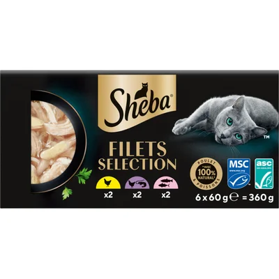 Sheba Filets selection kip.tonijn,zalm