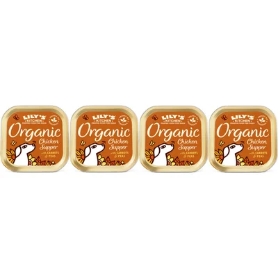 Lily's Kitchen Organic supper met kip 4-pack