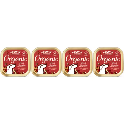 Lily's Kitchen Organic supper met rund 4-pack