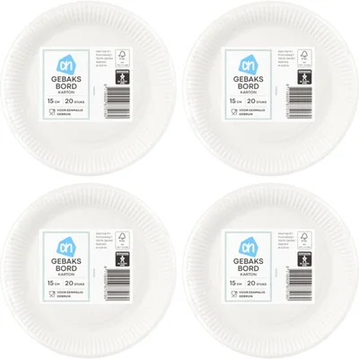 AH Gebaksbord 15 cm 4-pack