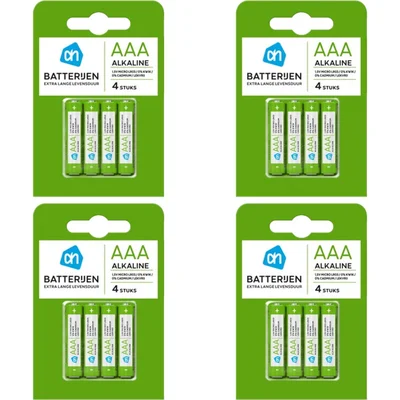 AH AAA alkaline batterijen 4-pack